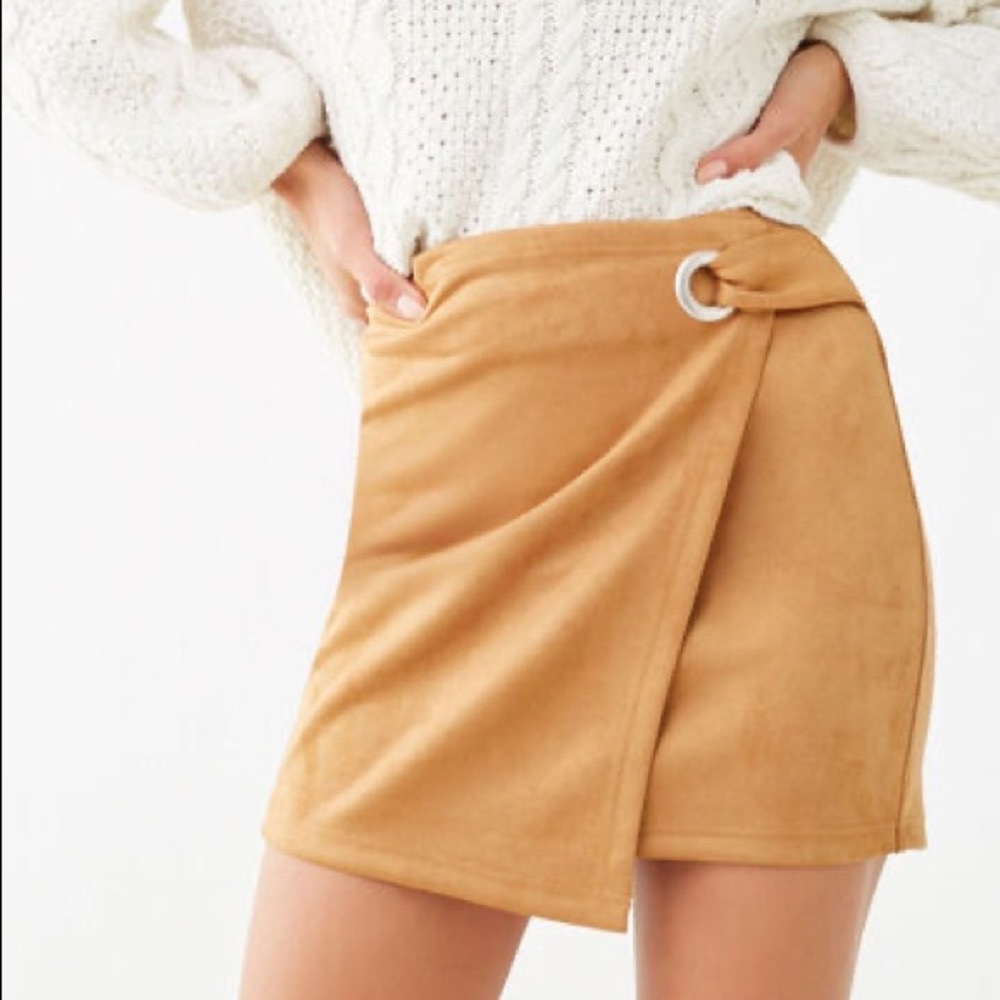 Forever 21 Tan Suede Skirt